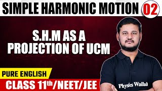 SIMPLE HARMONIC MOTION 02  SHM as a Projection of UCM  Physics  Class 11thNEETJEE [upl. by Cargian]