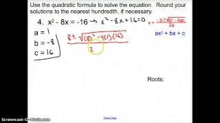 46 The Quadratic Formula and the Discriminant [upl. by Zackariah]