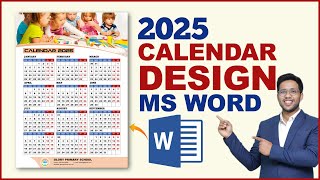 Complete 2025 Calendar Design Tutorial in MS Word  Calendar Design in MS Word [upl. by Jaquelyn205]