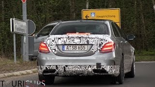 2015 MercedesBenz C63 AMG W205 spied testing on the Nürburgring [upl. by Sidnala]