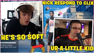 CLIX Reacts amp RESPOND To NICK EH 30 CALLING HIM OUT For Making FUN Of HIS AGE Fortnite Moments [upl. by Abehsat]