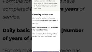 Gratuity calculator  How to Calculat Gratuity in Dubai shorts shortsfeed dubai [upl. by Duester]