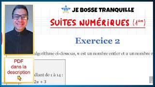 📝PDF  EXO TYPE DS 2  Suites numériques 1ère [upl. by Harlamert490]