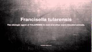 Medical vocabulary What does Francisella tularensis mean [upl. by Tabbie796]