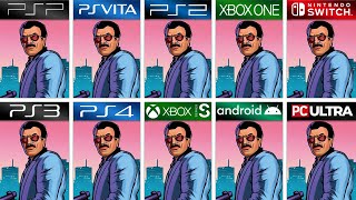 Comparing GTA Vice City Stories in All Consoles Side by Side 4K [upl. by Quiteri]