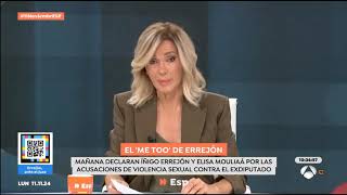 Pilar Velasco y la entrevista a Rita Mestre por el caso de violencia machista de Errejón [upl. by Canotas]