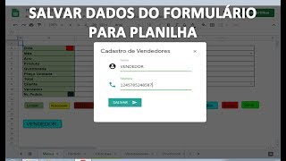 Planilhas Google  Salvar Dados de Formulário HTML para Planilha  Aula 29 [upl. by Romo]