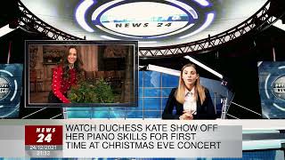 Watch Duchess Kate show off her piano skills for first time at Christmas Eve concert [upl. by Ccasi]