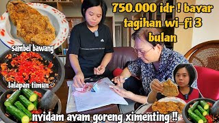 NYIDAM AYAM GORENG ‼️ NYAMBEL BAWANG LALAPAN TIMUN  WAKTU NYA BAYARR TAGIHAN KE MAJIKAN [upl. by Irving]