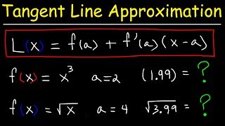 Finding The Linearization of a Function Using Tangent Line Approximations [upl. by Names]