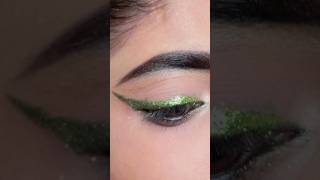 Glitter Eyeliner Makeup Tutorial  How To Quickly Convert Any Eyeshadow into Eyeliner  Parrot eye [upl. by Vidovik]