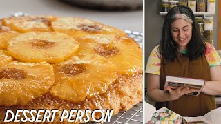 The Best Pineapple Upside Down Cake with Claire Saffitz New Book Reveal [upl. by Akirre]