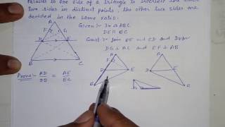 Basic Proportionality Theorem BPT ncert maths class X Ch 6 Triangle [upl. by Leler]