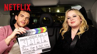 Bridgertons Nicola Coughlan and Luke Newton Take A Carriage Tour of London  Netflix [upl. by Studdard]