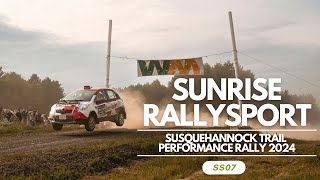 Susquehannock Trail Performance Rally 2024  SS07  Sunrise RallySport [upl. by Mountford47]