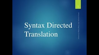 Syntax Directed Translation  using Bottom up Parser [upl. by Suoinuj]