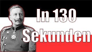 Kaiser Wilhelm II Außenpolitik in 130 Sekunden [upl. by Nmutua659]