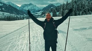 Langlaufski mit Grenzübergang  Allgäuer Alpen [upl. by Nemad]