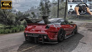 Ferrari 599XX Evo  Forza Horizon 5  Steering Wheel Gameplay 4K [upl. by Dino409]