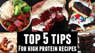 VLOG 35 My Top 5 Tips for High Protein Recipes  The Macro Experiment [upl. by Cyprio797]