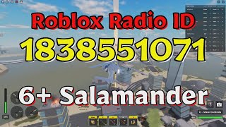 Salamander Roblox Radio CodesIDs [upl. by Snowman141]