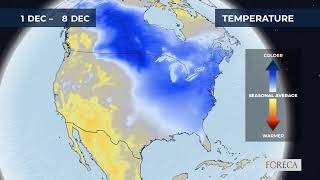 Monthly temperature forecast for the USA 11232024 [upl. by Chelton]