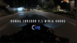 HONDA CBR500R VS KAWASAKI NINJA 400 [upl. by Aryhs]