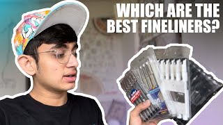 WHICH ARE THE BEST PEN FINELINERS  OHUHU VS BRUSTRO VS MICRONS VS ARTLINE [upl. by Hylton]