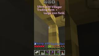 Ultra joint villager trading hall Plus large iron farms Minecraft SMP shots gaming YouTube [upl. by Nilyak]