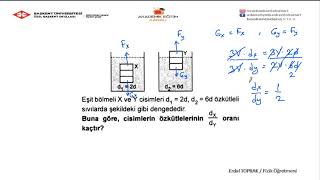 24 Sıvıların Kaldırma Kuvveti Soru Çözümleri [upl. by Chaffinch]