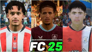 FC 25  ALL ENGLISH CHAMPIONSHIP U23 PLAYERS WITH REAL FACES [upl. by Lauree]