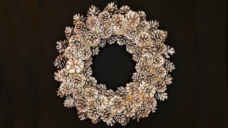 Making a Christmas Pinecone Wreath [upl. by Sprague]