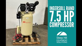 Ingersoll Rand 75HP Compressor 4658 [upl. by Ralleigh735]