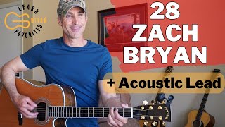 28 by Zach Bryan  Guitar Tutorial [upl. by Zoe]