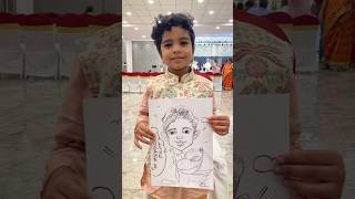 Caricature artist in Vijayawada art livecaricature liveart livesketching drawing [upl. by Ettevahs]