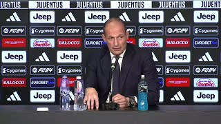 FROSINONE  JUVE  Allegri quotChiesa out Superlegaquot Conferenza stampa [upl. by Ieluuk]