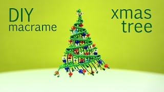 Beaded Macrame Christmas Tree  Tutorial [upl. by Irbmac]