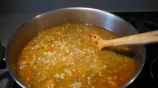 ¿Cómo hacer unas lentejas con verduras  Lentils soup [upl. by Ettelorahc951]