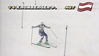 Petra Kronberger wins slalom Kranjska Gora 1991 [upl. by Netsoj]