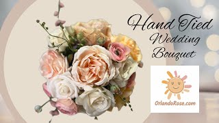 DIY Hand Tied Bridal Bouquet  diy weddingbouquet weddingflowers [upl. by Aniala]