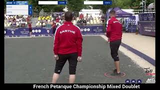 French Petanque Championship Mixed Doublet 2024 BONETTO MICKAEL vs SARTHE [upl. by Atwood]