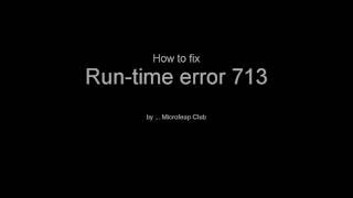 การแก้ Runtime error 713 [upl. by Una451]