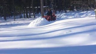 Kubota B2320 plowing deep snow [upl. by Roice]