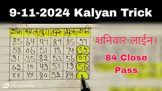 9th November  Kalyan Matka bazaar special Trick💰💰Open strong Otc Fix Jodi With Trick SaturdayLine [upl. by Candice]