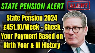 State Pension 2024 £45110Week – Check Your Payment Based on Birth Year amp NI History [upl. by Ecinue]