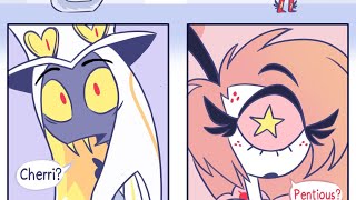 If Cherri Met Pentious Again in Heaven…  Hazbin Hotel Comic Dub [upl. by Linnie]