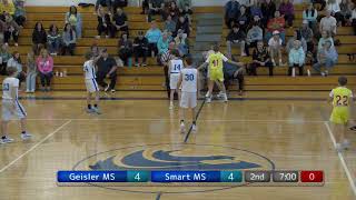 SmartvsGeisler MS 7th Grade Boys Basketball [upl. by Kennet]