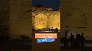 Inside the Caracalla baths in Rome at night [upl. by Page]