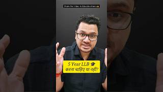 Integrated LLB Scope in India  LLB details in hindi  By Sunil Adhikari shorts shortsvideo [upl. by Kwabena]