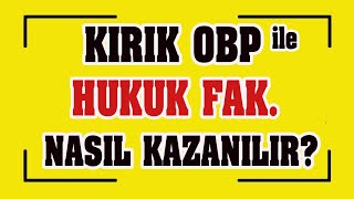 kırık obp ile hukuk fakültesi nasıl kazanılır yks 2023 I kırık obp nedir I hukuk sıralama 2023 [upl. by Inafetse]